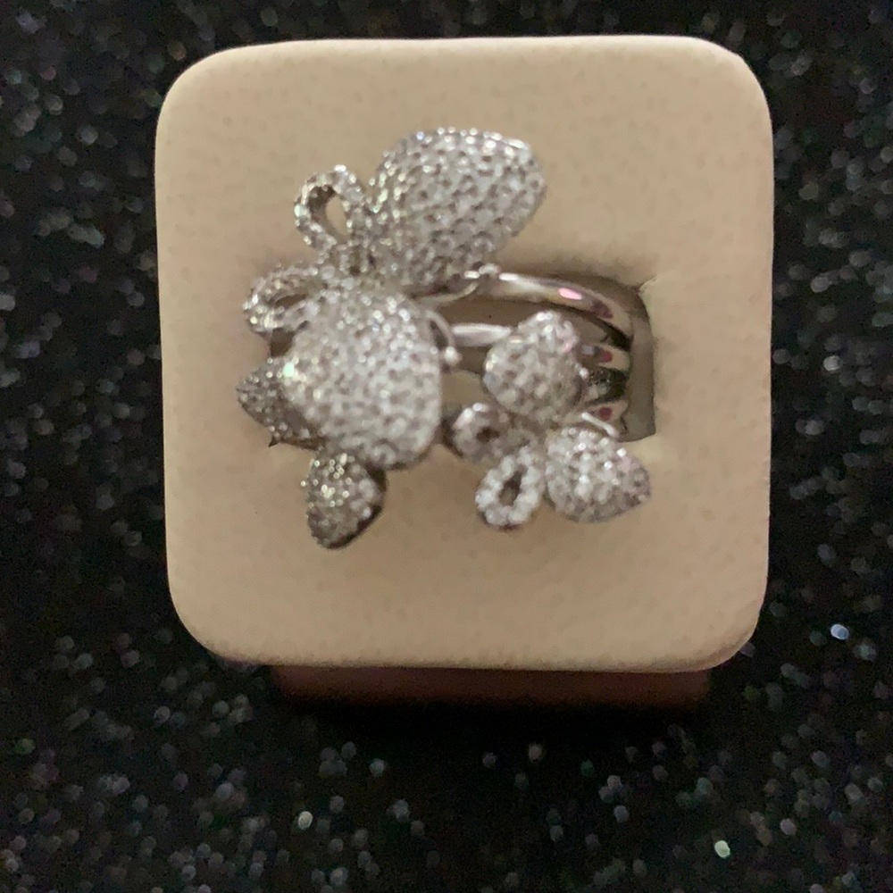- Sterling silver butterfly ring